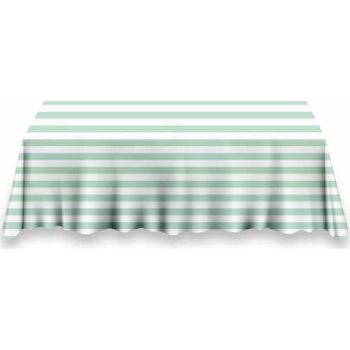 Party Backdrop & Table Cover Cloth Light Green Striped Pattern Photography Background Studio Baby Shower Supplies Tablecloths