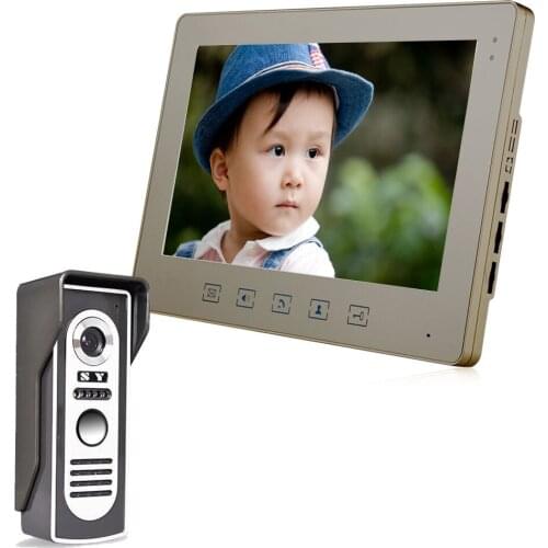 10" Color Monitor Touch Key Video Door Phone DoorBell Intercom System IR Camera