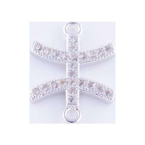 5 pcs Vintage Zircon Pisces Charms For Bracelet Jewelry Making Handicraft Copper Micro Pave Constellation Charms Diy Gifts