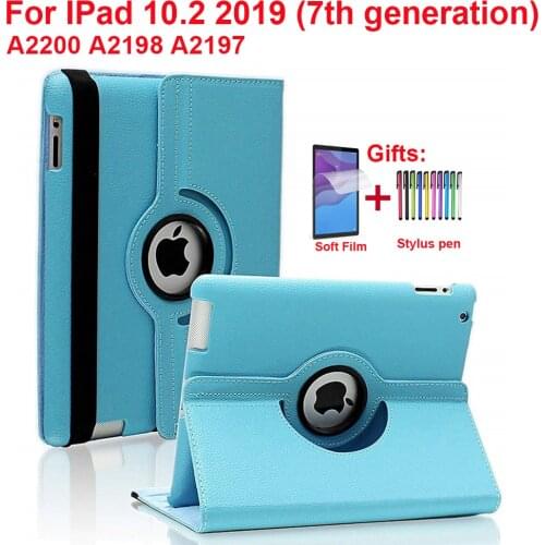 360 Rotating Smart Case for iPad 10.2 2019 Case Cover for Apple iPad 7 7th Generation A2200 A2198 A2197 Funda Coque Leather