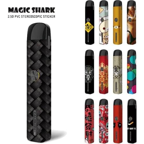 High Quality New Skull Dots Weave Sexy Lady Bear Just Quit It Full Wrapped Sticker Film Case Skin for Uwell Caliburn G