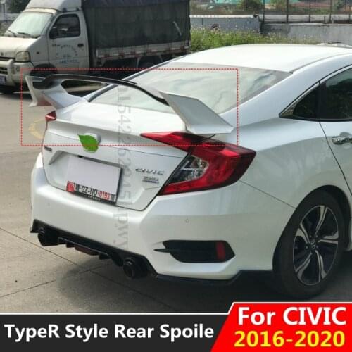 For Honda Civic 10th Gen Sedan Rear Spoiler Wing Tail 20 16 17 2018 2019 2020 TypeR Trunk Decoration Tuning Accessories Body Kit