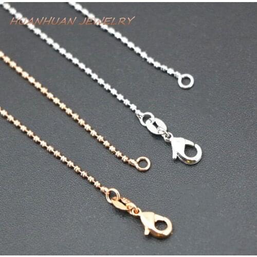 New Arrival Charms Womens Link Chains Necklace Copper Stainless Steel 1mm Chains Diy Pendant Accessories Jewelry 18inch B3376
