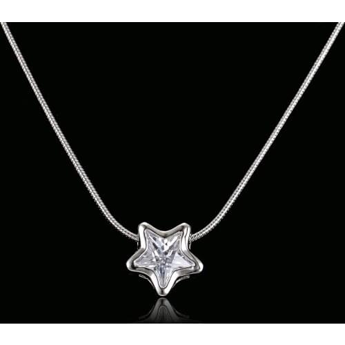 Emmaya Cheap Five-Pointed Star Necklaces High Quality AAA Zircon Necklace Pendants For Women Wedding Party Jewelry