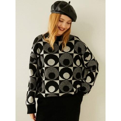 Sweater Women 100% Cashmere Pattern Knitting O Neck Raglan Long Sleeves High Quality Pullover Casual Neutral Style New Fashion