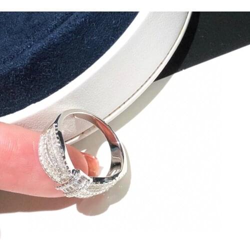 Hot Brand Pure 925 Sterling Silver Jewelry For Women 925 Silver Rings Wedding Around CZ Ring Wedding Engagement Silver Rings