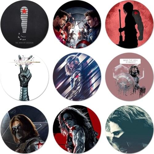 Bucky Barnes Icons Pins Badge Decoration Brooches Metal Badges For Backpack Decoration