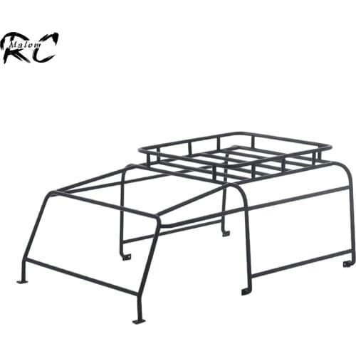 1 Set Metal Roof Rack Tube Frame Roll Cage for 1/10 RC Crawler Car RC4WD Gelande II Kit Defender D90 Hard Body Upgrade Parts