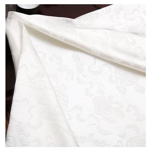 120cm*100cm Dragon silk jacquard silk satin fabric Archaize clothing sweat steaming clothes costume super soft dress fabrics