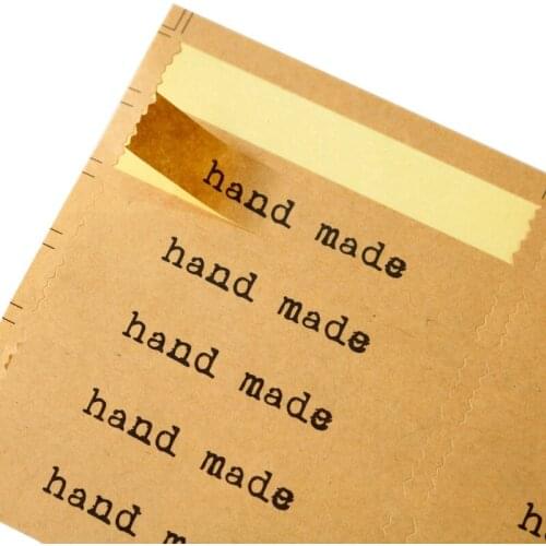 600pcs Handmade Seal Stickers Multiple Styles Thank you Love Kraft Paper Stickers DIY Bakery Packaging LabelsGift Stickers