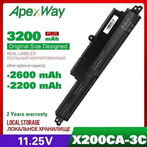 3Cells Laptop Battery A31LM2H A31LM9H A31LMH2 For ASUS For VivoBook F200CA F200M F200MA FX200CA R202CA X200CA X200MA