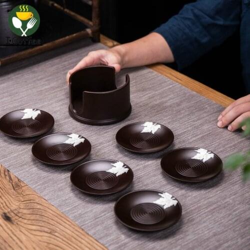 Bakelite Insulation Mat Non-Slip and Hot Saucer Set Teacup Mat Tea Ceremony Kung Fu Tea Cup Holder Creative Tea Set Accessories