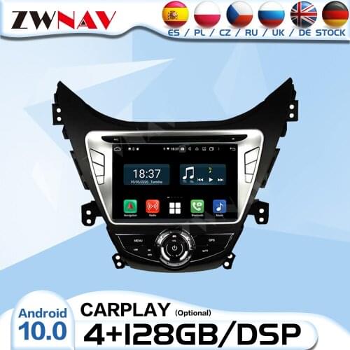 Carplay 128G 2 Din Android Radio Receiver For Hyundai Elantra 2011 2012 2013 Audio Stereo Video Player GPS Multimedia Head Unit