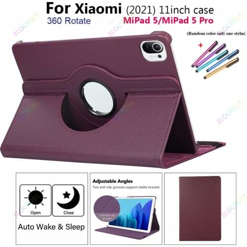 PU Leather Cover Case for Xiaomi MiPad 5 Pro / MIPad 5 2021 Case for Mi Pad 5 Pro 5G 11 Inch Protective Shell Funda +Stlylus Pen