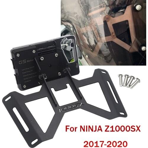 Black For Kawasaki NINJA Z1000SX Z1000 SX 2017 2018 2019 2020 Motorcycle Navigation Bracket Mobile Phone USB Charging