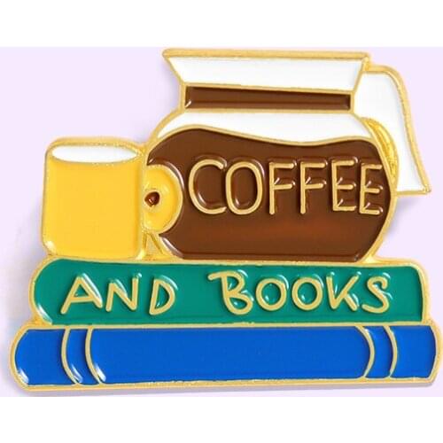 Coffee Boos Enamel Coffee is brown badge brooch Lapel pin Denim Jeans shirt bag Personality and fashion Gift for boys and girls
