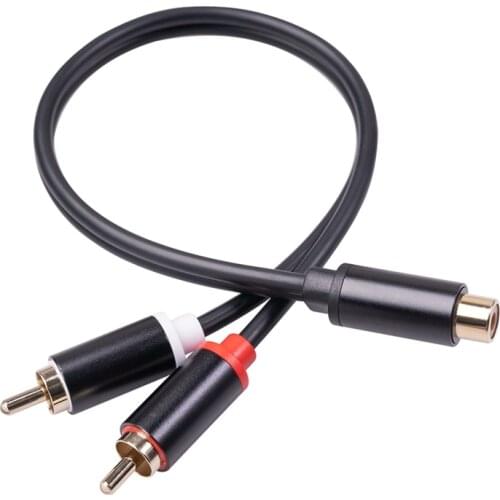 RCA Cable 2 RCA Male to 1 RCA Female Adapter Audio Cable Aux Cable for iPhone Edifer Home Theater DVD VCD Headphones