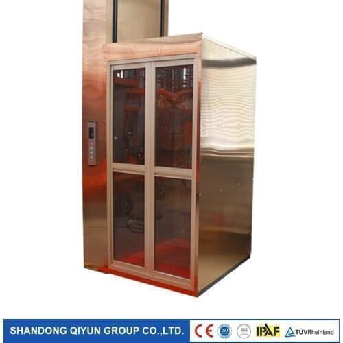 Kinglift CE ISO Approved 2.55m 250kg lift elevator for house outdoor/home lifts Guangdong port small elevator