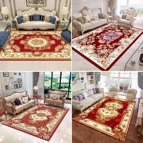 European-Style Living Room Carpet Light Luxury Fully Covered Table Carpet Sofa Bedroom Bedside Blanket Room Large Area Floor Mat