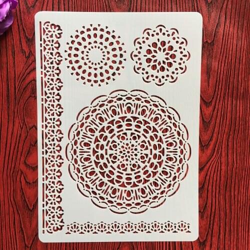 Mandala flowers A4 29*21cm DIY Stencils Wall Painting Scrapbook Coloring Embossing Album Decorative Paper Card Template