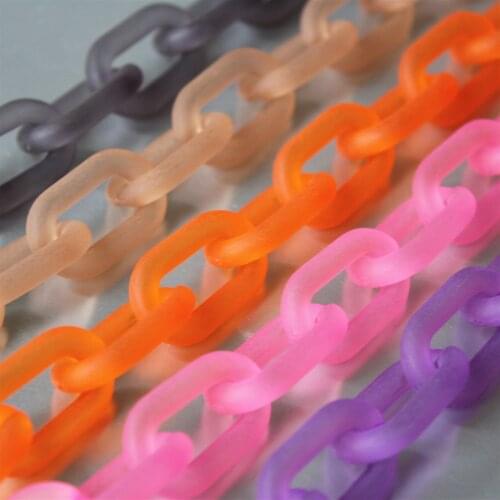 3feet Matte Acrylic Chunky Chain, Translucent Open Plastic Necklace Chain,Open Link,Size 28mmx17mm Free Shipping