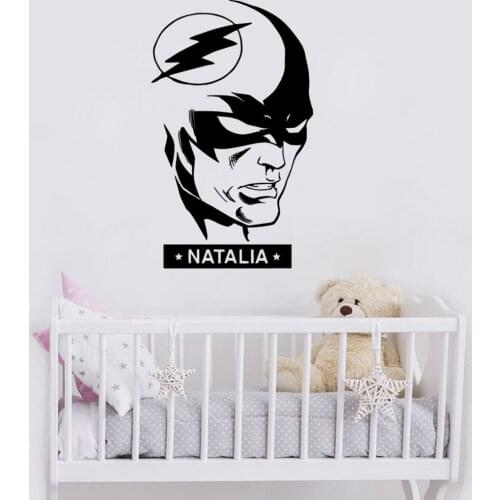 Custom Name Wall Stickers Personalized Superhero Wall Decals For Kids Room Living Room Home Decor Wall Decals Wallpaper