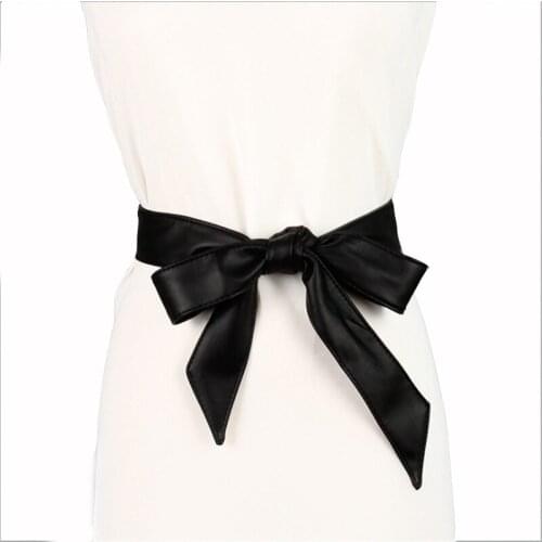 New Black Red White Wide Waistband Corset Belt Female Obi Style Bowknot Belts for Women Dresses Cummerbund Ceinture Girdles