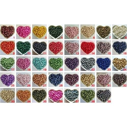 Wholesale Loose round pearl 6-8mm Freshwater Pearlsrainbow colors AAA grade 66 colors natural Pealrs no hole 5pc/lot pearl live