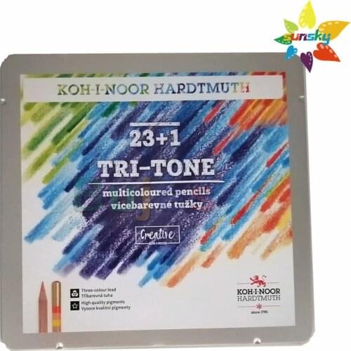 12 24 tri-color drawing pencil rainbow Czech KOH-I-NOOR magic pencil mix color pencil multicolor drawing graffiti pencil art set