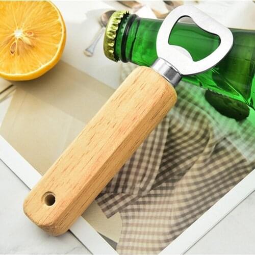 Wine Opener with Holes,10 Pcs Bartender Bottle Opener,Rubber Wood Handheld Cap Bottle Opener for Home/Kitchen/Bar