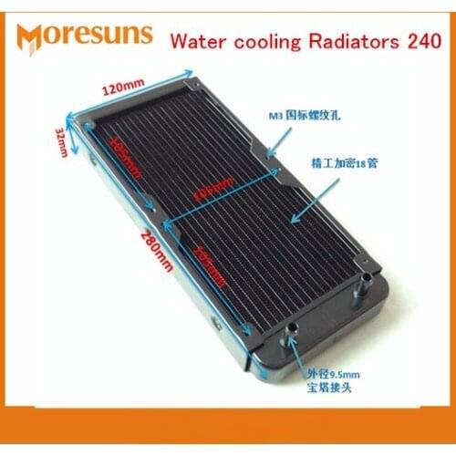 Fast Ship Water Cooling Radiator 240 Pure Aluminum Water Cooled Cooling 18 Tube laptop Desktop Cold Type Tube Heat Exchanger