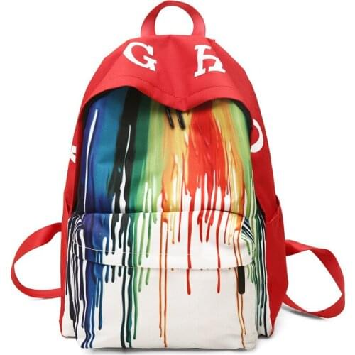 Women Backpack 2020 New Creative 3D Splash Ink Backpack Fashion Graffiti Colorful Teenager Bookbag Girl Travel Back Pack