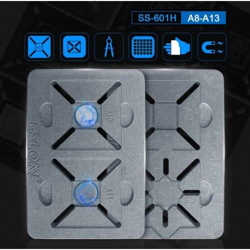 IC Chip Ball BGA Reballing Stencil Plant Tin Soldering Net for A8 A9 A10 A11 A12 A13 With Fixed Plat Repair Tool Set Double Side