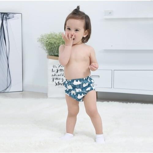 2Pcs/lot Baby Learning Pants Toilet Training Underwear Cotton Leak-proof Washable Gauze Learning Pants Diaper Pants