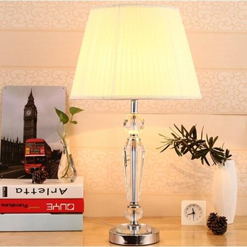 Modern Simple European-Style Crystal Lamp Bedroom Bedside Lamp Creative Wedding Table Lamp Luxury Living Room Decorative Lamp