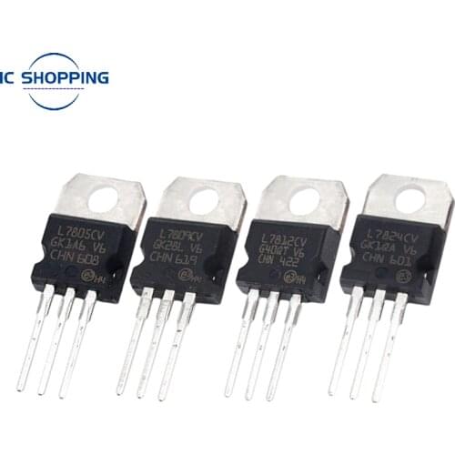 10PCS Triode Three-terminal Regulator Tube Lm7805CV L7806 08 10CV L7812 7815 LM7824 L7906 L7908 L7912 7915 L7905CV KA7912 TO-220