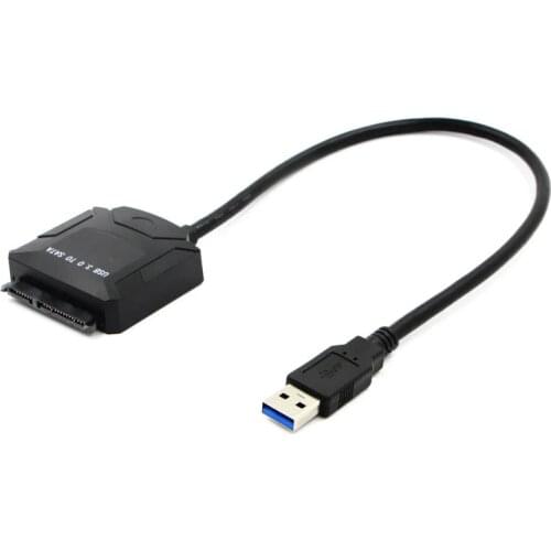 Universal USB 3.0 to SATA Adapter Cable For 2.5"/3.5" HDD SSD Hard Disk Laptop DVD/CD Power Supply EU/UK/US Adapter DU55