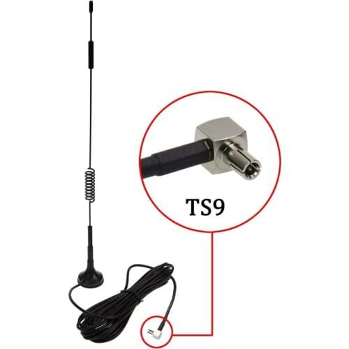 TS9 Connector Antenna 7DBi High Gain 4G LTE CPRS GSM 3G 2.4G WCDMA Omni Directional Antenna with Magnetic Stand Base 5m RG174 Ex