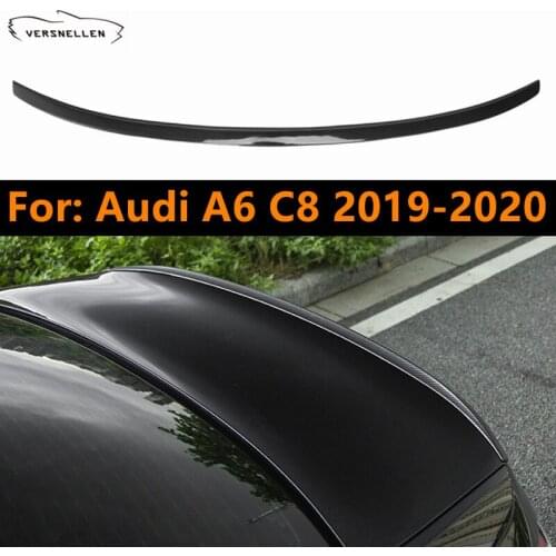 Carbon Fiber Rear Spoiler Wing for Audi A6 C8 2019 2020 Car Bumper Trunk Lip Cover Refit S6 Style Spoiler Auto Car Accessories