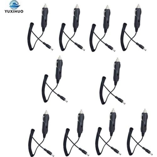 10PCS 12V Travel Car Cigarette Lighter Charger Cable for BaoFeng UV 5R 9R UV-5RE 5RA UV-82 TYT TH-F8 Radio DC Power Charging