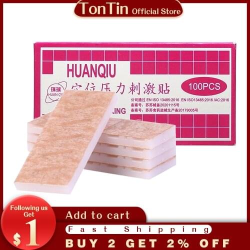 100pcs/box Magnets Plated Seeds Sticker Paste Bean Ear massage seed for Acupoint Therapy Auricular Acupuncture