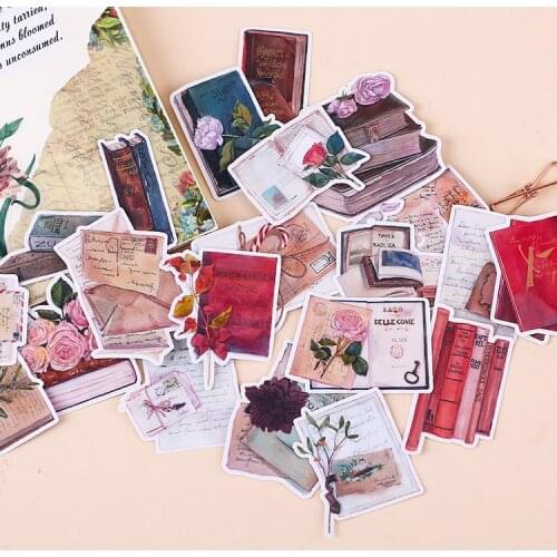 20 PCS Book letter Paper Stickers Crafts And Scrapbooking stickers book Decorative sticker DIY Stationery