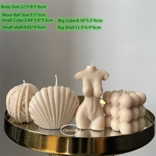 Scallop 3D Candle Mould Scented Handmade Candle Making Shell Aromatherapy Plaster Plastic Shell Soap Mold