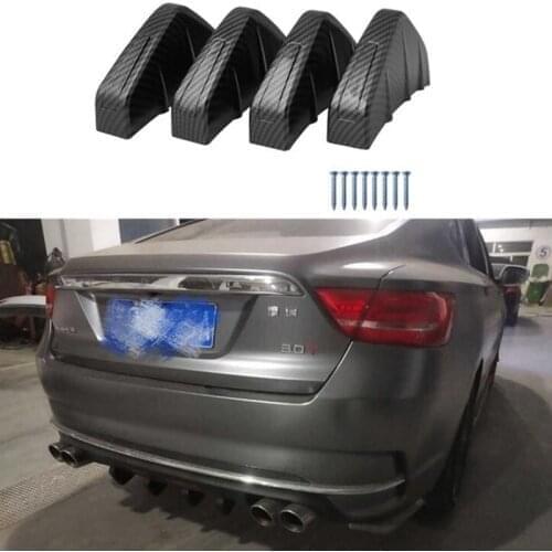 4pc Universal Car rear bumper cast shark spoiler for Kia Rio 3 4 k2 k3 Ceed cerato sportage sorento KX3 KX5