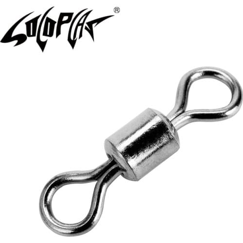 High quality fishing 50pcs fishing Rolling Swivel with safety snap Connector Fishing Swivel Terminal fishing tackle