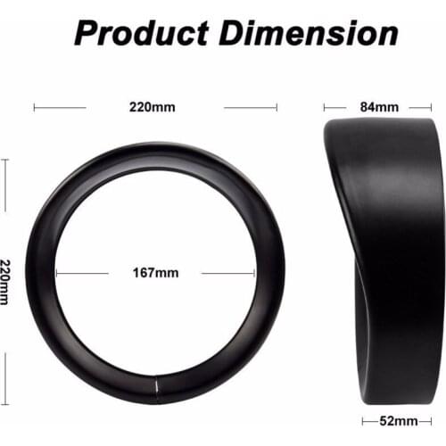 7 " inch visor headlight headlamp light trim beauty ring for Harley touring softail