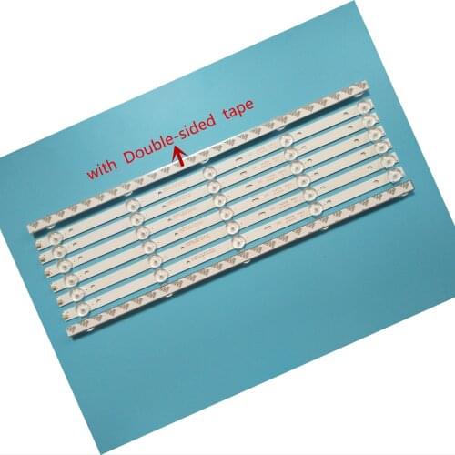 100% New 8pcs/Kit LED strips for PHI LIPS 43 TV 43PFT4001 05 43PFT6100S 67 K430WD9 4708 K420WD A3213K01 K420WD7 A3 2014 8 27