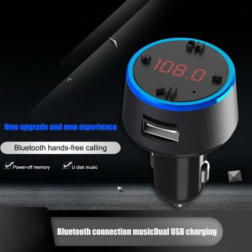 Car Audio Player Bluetooth Wireless Dual USB Charging Car Accessories Car Mp3 Player Bluetooth Receiver Cigarette Lighter