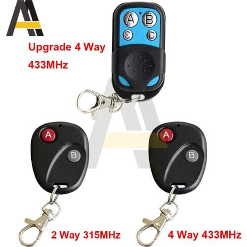 2/4 Way Remote Wireless Key Garage Gate Door Transmitter 315MHz /433MHz Controller Support docking with learning motherboard