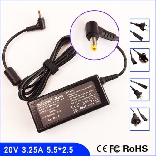 20V 3.25A Laptop Ac Adapter Power SUPPLY + Cord for Lenovo K22 K23 K24 K26 K27 K29 K33 K41 K46A K47G E46L E47L E47A